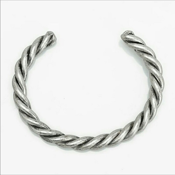 Sterling or Gold Plated Twisted Cuff - Picture 3 of 5